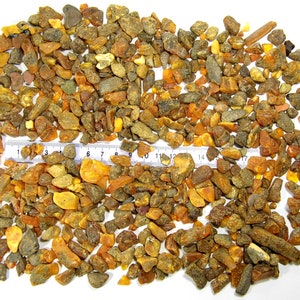 Baltic Amber Small 200gr. Pieces Nuggets Stones Multicolor Natural Genuine A0063