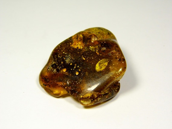 Baltic Amber Stone 10gr Brown Green Natural Stone Genuine Polished Gemstone 5688