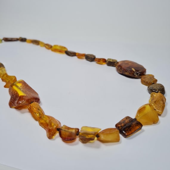 Baltic Amber long necklace natural genuine real gemstone 25 grams authentic stone women's jewelry A0434