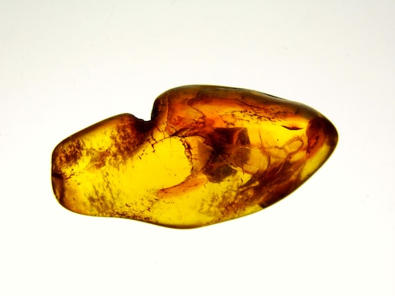 Baltic Amber Stone 4.1gr. Transparent Natural Polished Genuine Gemstone 6077