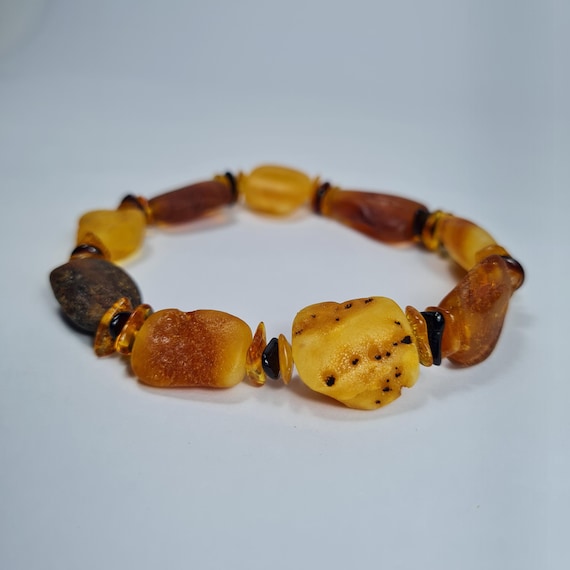 Baltic Amber bracelet natural genuine stones 10 grams unique authentic women's jewelry brown color A0383