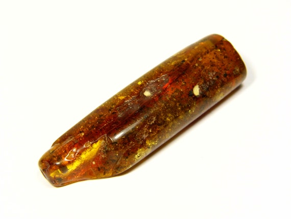 Baltic Amber Stone 8.3gr Brown Green Transparent Natural Genuine Polished 5697