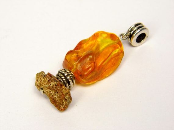 Baltic Amber Pendant Brown Cognac Natural Stone Genuine Gemstone A0263