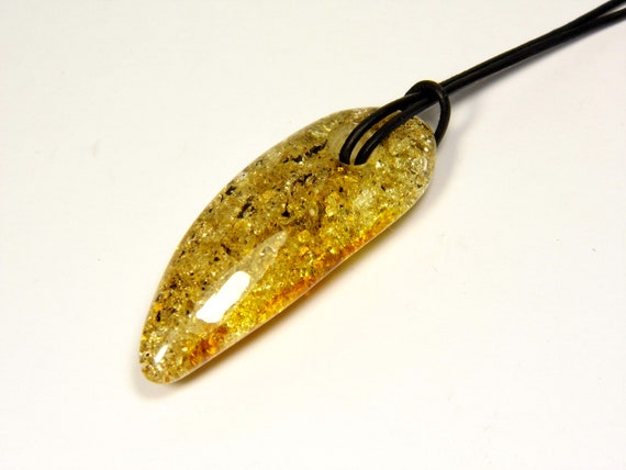 Baltic Amber Pendant Green Yellow Natural Gemstone 5363