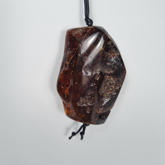 Baltic Amber Pendant Amulet 25gr Massive Brown Natural Stone Genuine Gemstone A0421