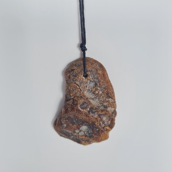 Baltic Amber Pendant Amulet 22gr Brown Natural Stone Genuine Gemstone A0423