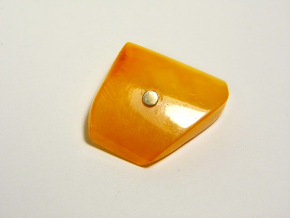 Vintage Baltic Amber Stone Butterscotch Egg yolk Yellow Old Gemstone 5993