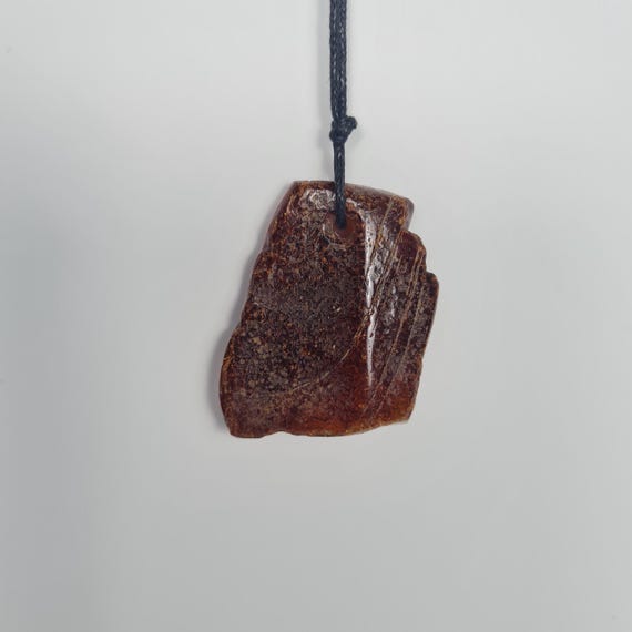 Baltic Amber Pendant Amulet 11gr Brown Natural Stone Genuine Gemstone A0426