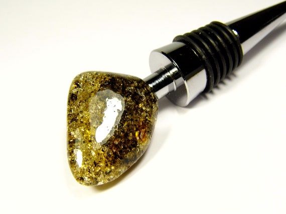 Baltic Amber Bottle Stopper Souvenir Natural Polished Green Stone Gemstone 5177