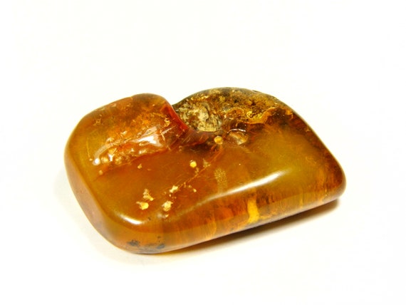 Baltic Amber Stone 15gr Brown Green Natural Stone Genuine Polished Gemstone 5691