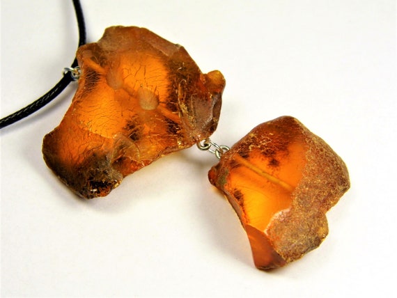 Natural Baltic Amber women's pendant vintage retro 3614