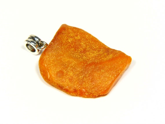 Baltic Amber Pendant 4.3gr Brown Raw Unpolished Rough Natural Stone Genuine 4324