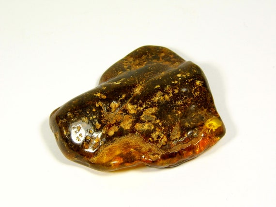 Baltic Amber Stone 19gr Brown Green Natural Stone Genuine Polished Gemstone 5599