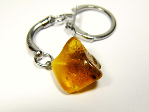 Baltic Amber Keychain Keyring Pendant Charm Souvenir Multicolor Natural 5325