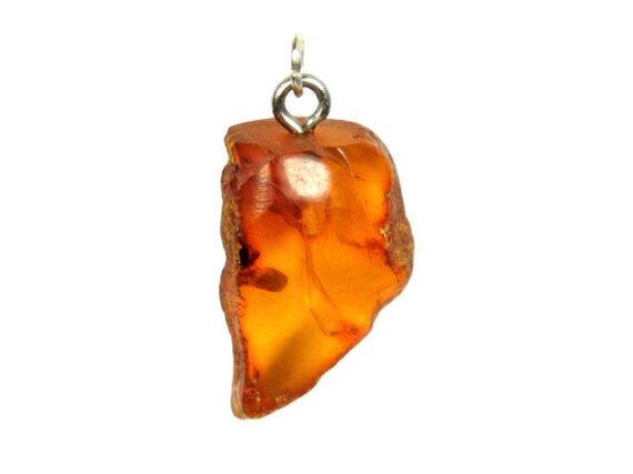 Natural Baltic Amber women's pendant brown color 3939