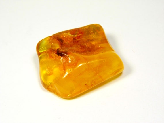 Baltic Amber Stone 7.4gr Brown Yellow Transparent Natural Genuine Polished 5694