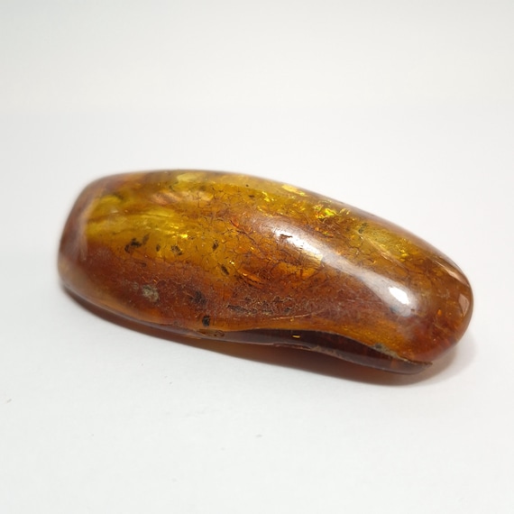 Baltic Amber Stone 22gr Brown Transparent Natural Genuine Polished Gemstone A0435