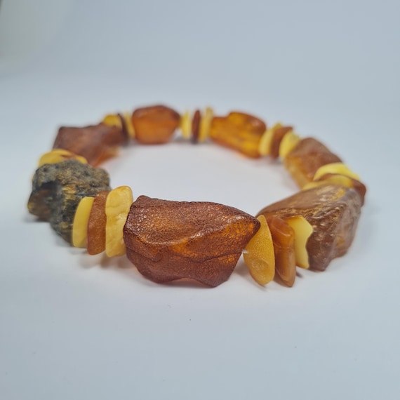 Baltic Amber bracelet natural genuine stones unique authentic women's jewelry brown color A0382