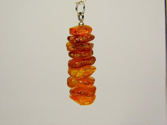 Baltic Amber Pendant Charm Cognac Brown Natural Stone Genuine Gemstone 6111