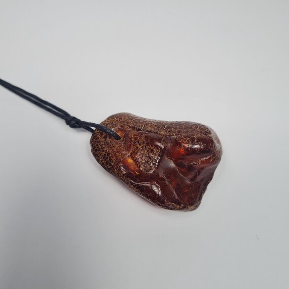 Baltic Amber Pendant Amulet 12gr Brown Natural Stone Genuine Gemstone A0427