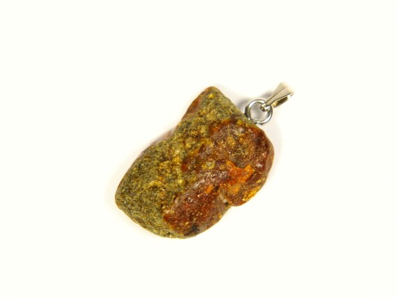 Baltic Amber Pendant 2.3gr Brown Black Raw Natural Stone Genuine Gemstone 4333