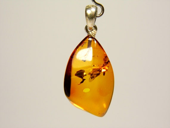 Baltic Amber Pendant Brown Cognac Transparent Natural Stone Gemstone 5159