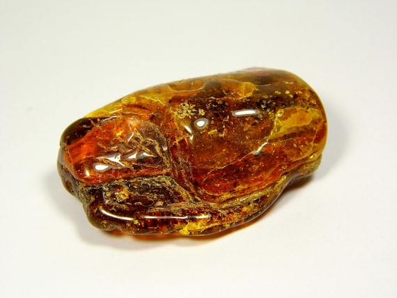 Baltic Amber Stone 20gr. Brown Natural Stone Genuine Polished Gemstone A0153