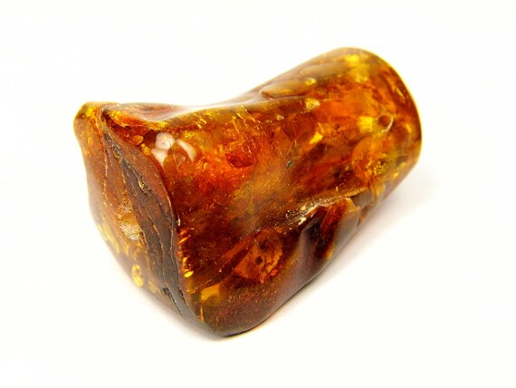 Baltic Amber Pendant Amulet With Hole 23gr Brown Cognac Natural Stone Genuine Gemstone A0286