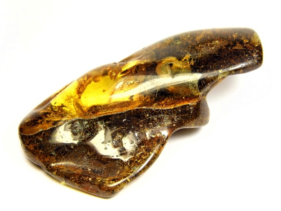 Natural Baltic Amber stone 28 grams polished brown 1144a