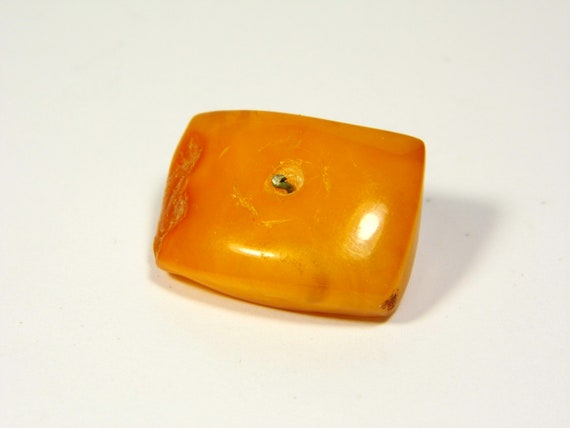 Vintage Baltic Amber Stone Butterscotch Egg yolk Yellow Brown Old Gemstone 5990