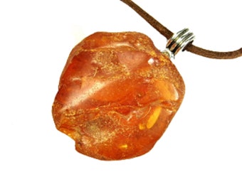 Vintage Baltic Amber Pendant Brown Women's Natural Old 3103