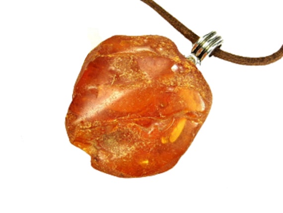 Vintage Baltic Amber Pendant Brown Women's Natural Old 3103