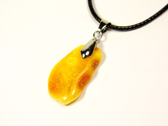 Baltic Amber Pendant Charm Yellow Brown Natural Gemstone 5065