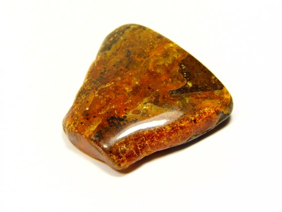 Baltic Amber Stone 8.2 grams Brown Green Natural Genuine Polished Gemstone 5707
