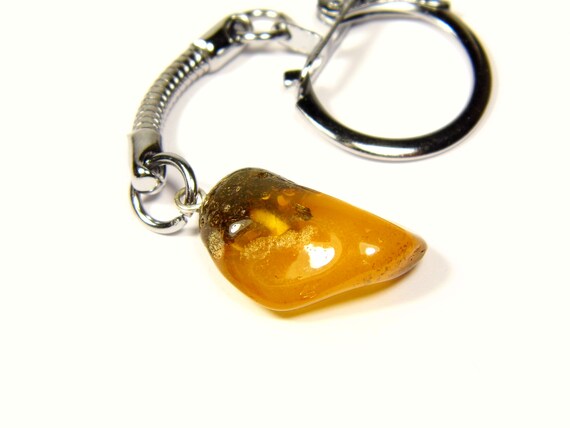 Baltic Amber Keychain Keyring Pendant Charm Souvenir Multicolor Natural 5186