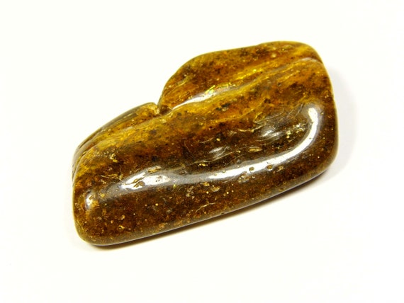 Baltic Amber Stone 13gr Brown Green Natural Stone Genuine Polished Gemstone 5607