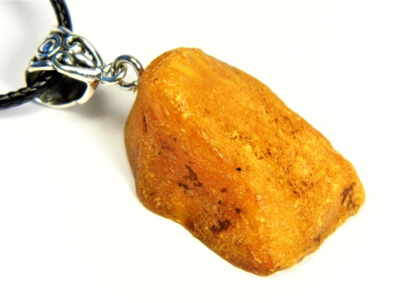 Vintage Baltic Amber Pendant Brown Women's Natural Old 3709