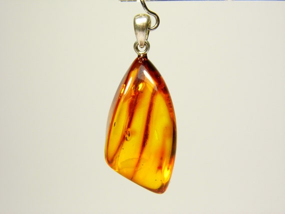 Baltic Amber Pendant Brown Cognac Transparent Natural Stone Gemstone 5158