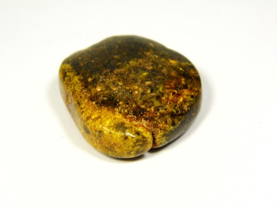 Baltic Amber Stone 7gr Black Brown Green Natural Genuine Polished Gemstone A0169