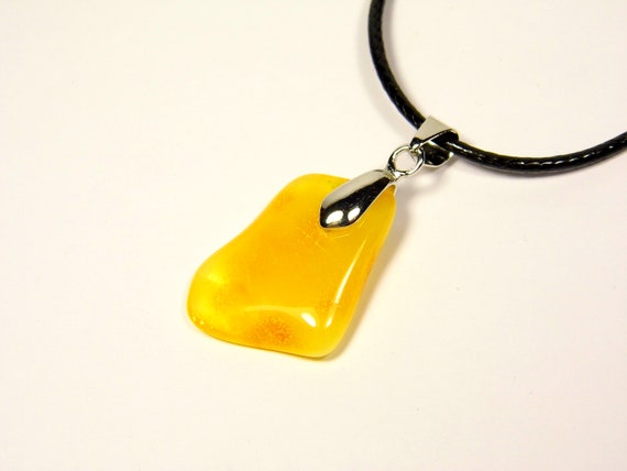 Baltic Amber Pendant Yellow Natural Stone Genuine Gemstone 5015