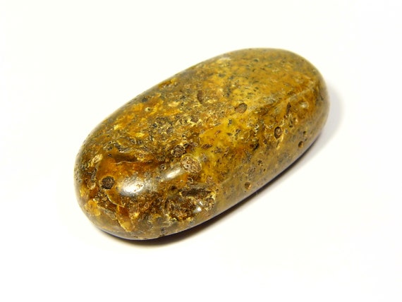 Baltic Amber Stone 14gr. Brown Green Natural Genuine Polished Gemstone A0116
