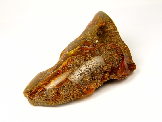 Big Large Baltic Amber Stone 34gr. Brown Black Natural Genuine Gemstone A0300