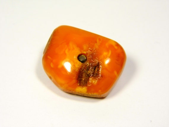 Vintage Baltic Amber Stone Butterscotch Egg yolk Brown Old Natural Gemstone 6004