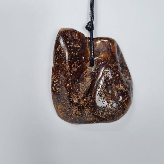 Baltic Amber Pendant Amulet 31gr Massive Brown Natural Stone Genuine Gemstone A0420