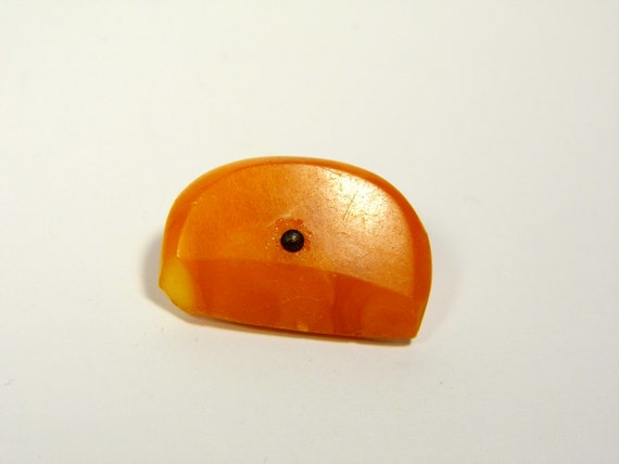 Vintage Baltic Amber Stone Butterscotch Egg yolk Brown Old Natural Gemstone A0247