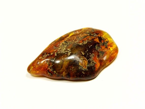 Baltic Amber Stone 6.9 grams Brown Transparent Cognac Natural Polished 5704