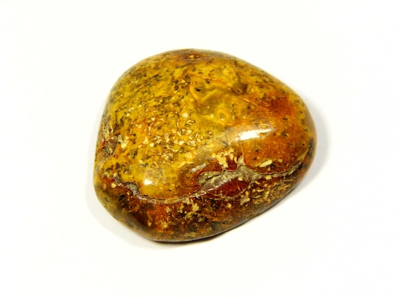 Baltic Amber Stone 9.3gr. Brown Yellow Green Natural Genuine Polished Stone A0171