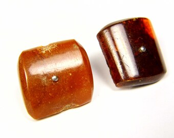 Old natural Baltic Amber Men's Retro Vintage Cufflinks A0361
