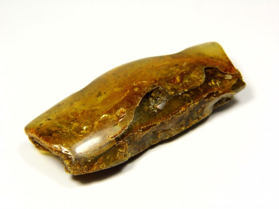 Baltic Amber Stone 11gr. Brown Green Natural Genuine Polished Gemstone 5275