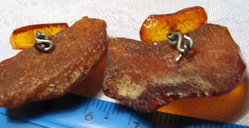 Gift For Husband Unique Vintage Gift For Dad 461 Old Amber Cuff-links Natural Amber Stone Jewelry For Men Genuine Baltic Amber